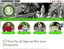 Tablet Screenshot of onelovechiropractic.com